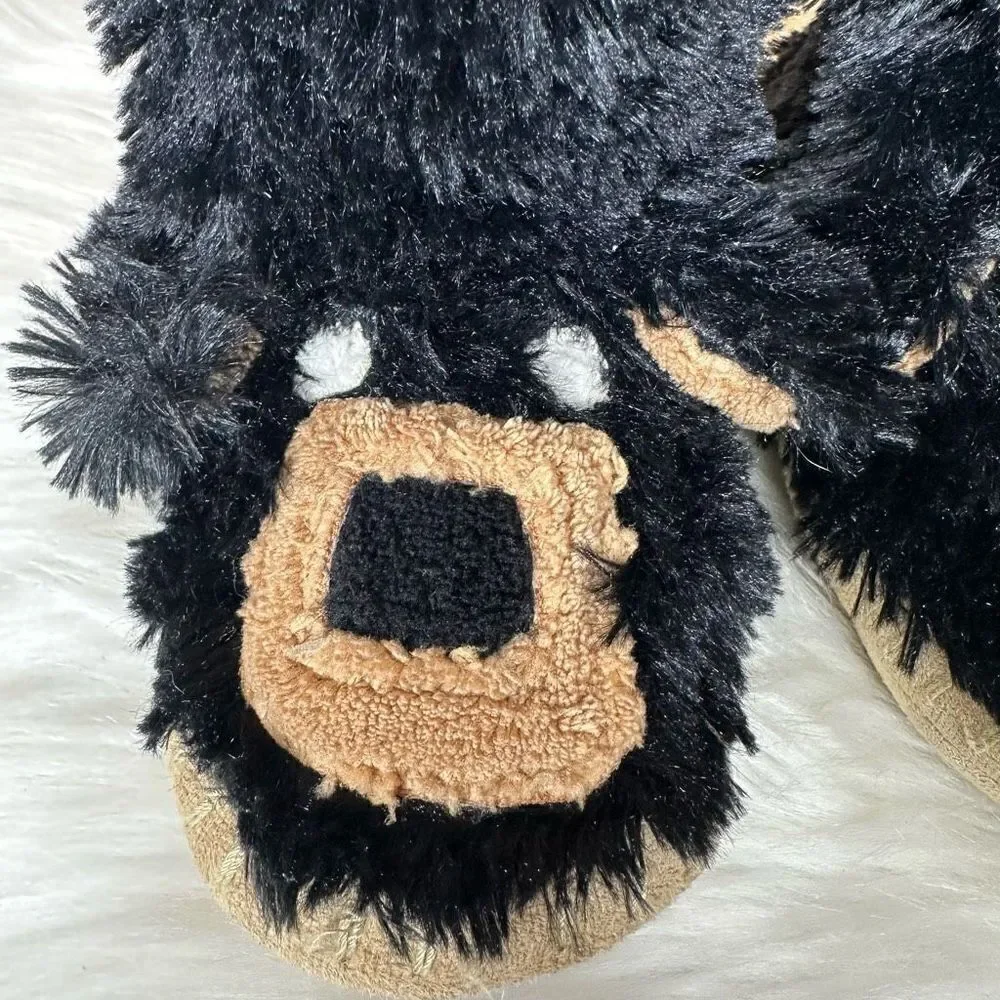 Hatley Brown Bear Slouch Slippers Size Large (11-12)